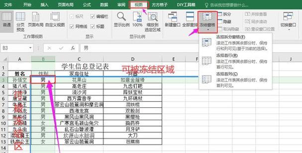 如何快速冻结Excel表格的行和列？冻结后操作有哪些变化？
