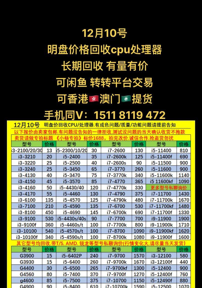 明盘回收CPU的流程是什么？