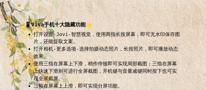 vivo手机分屏教程详解（vivo手机分屏操作步骤）